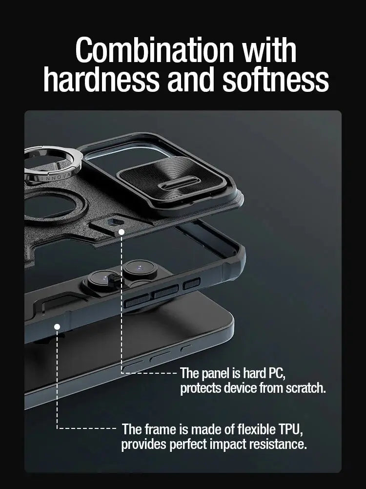 360 CamShield Armor Ring-Kickstand-Hülle in Militärqualität für iPhone 15 Pro | 15 Pro Max