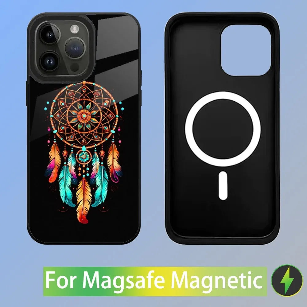Traumfänger Wolf Magnetische Handyhülle für iPhone