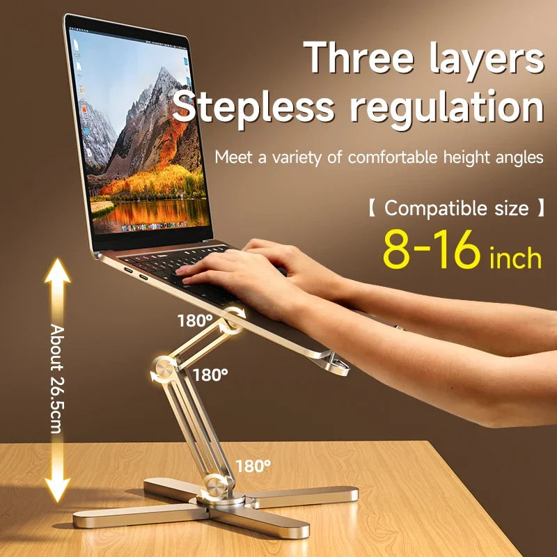 Laptop Ständer | 360° Rotation | Faltbar & Verstellbar | Aluminium