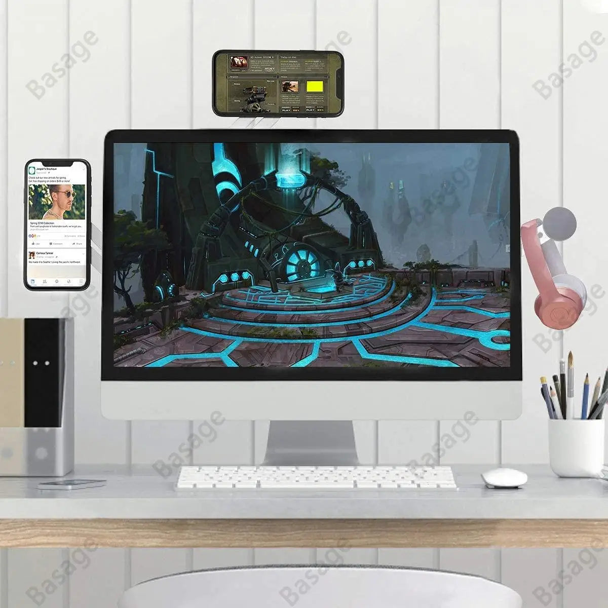 Magnetische Laptop-Handyhalterung