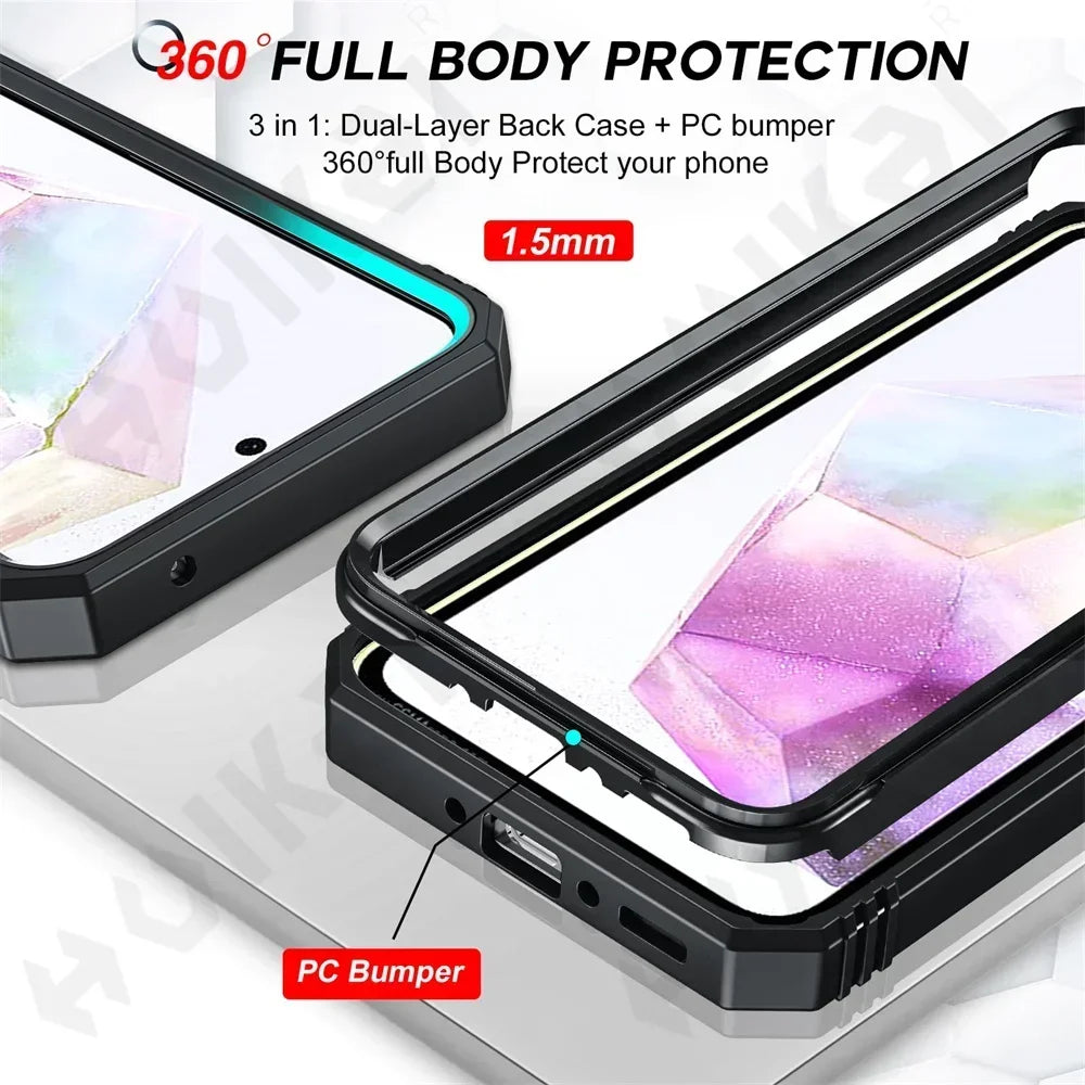Ultimative 360° Schutz Slider Hülle für Samsung Galaxy