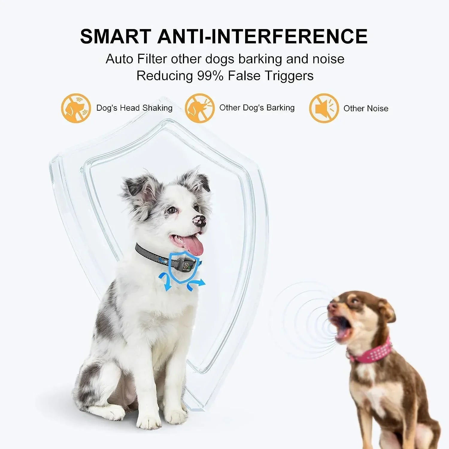 SmartSafe No-Bark Halsband für kleine Hunde | Anti-Bell wiederaufladbar