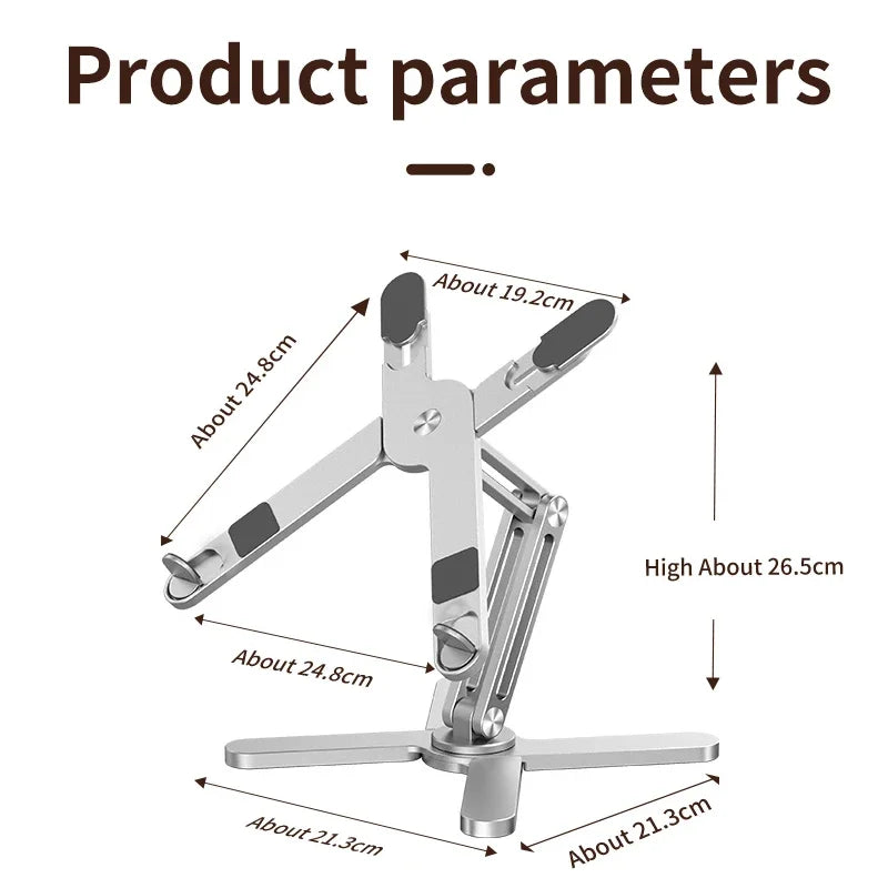 Laptop Ständer | 360° Rotation | Faltbar & Verstellbar | Aluminium