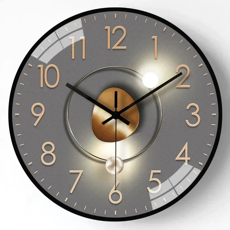 Stille klassische Wanduhr | Nicht-tickendes elegantes Zeitmessgerät für Schlafzimmer und Büro