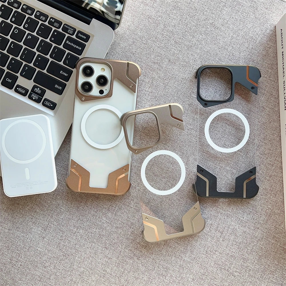 Magnetisches Titan Kein Rahmen iPhone 16 Hülle
