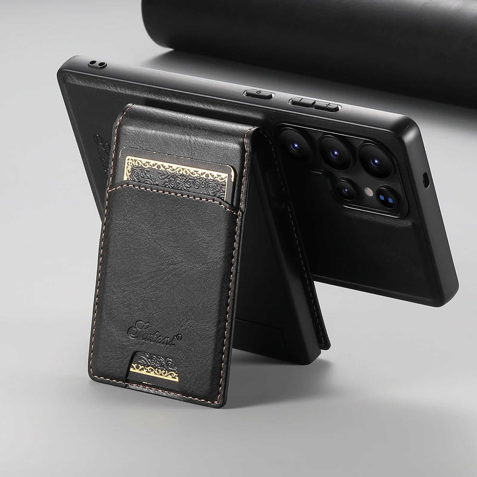 Leder Abnehmbares Kartenetui Handyhülle Für Samsung Galaxy