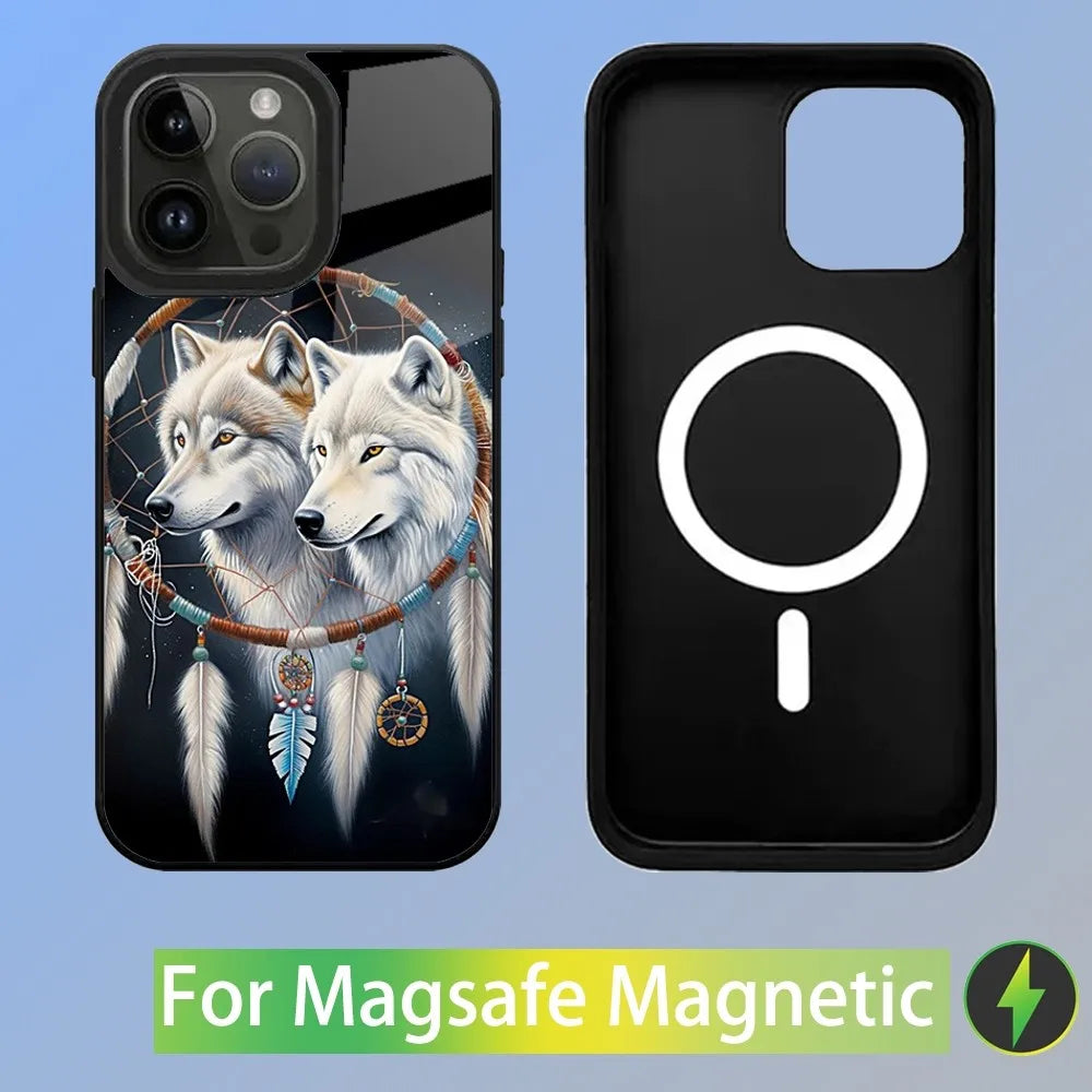 Traumfänger Wolf Magnetische Handyhülle für iPhone