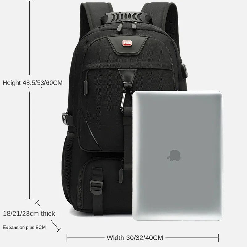 Tech Trek Pro 50-80L – Der ultimative Rucksack mit USB-Ladeanschluss | Langlebig & Geräumig