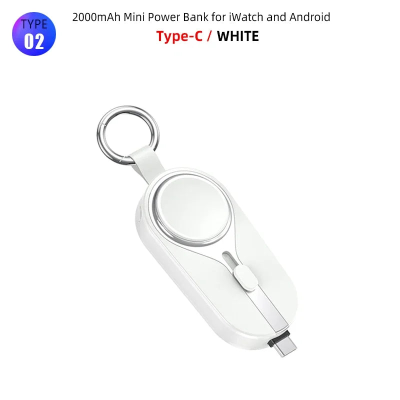 (1+1 GRATIS) Tragbare Powerbank für Iphone, Apple Watch und Android