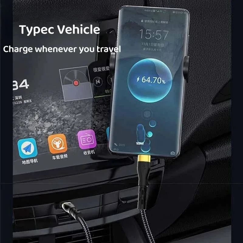 120W Typ C zu Typ C Lade-Datenkabel