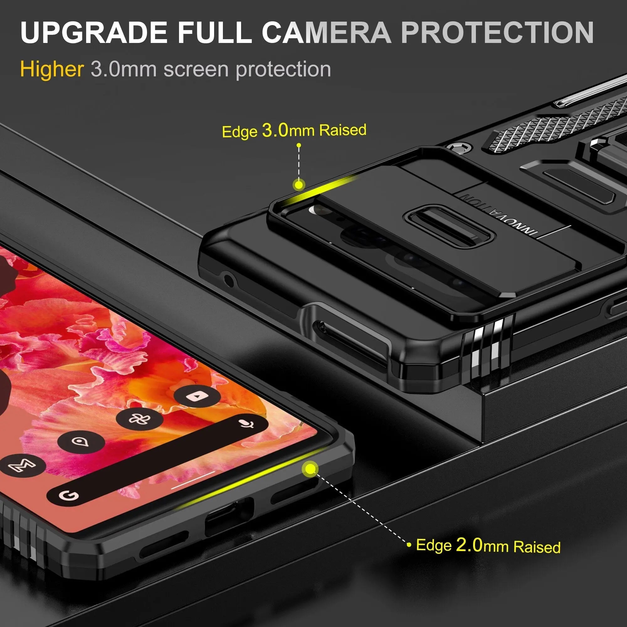 Zelara Kickstand Ring Stoßfeste Hülle für Google Pixel 7 / Google Pixel 7 Pro
