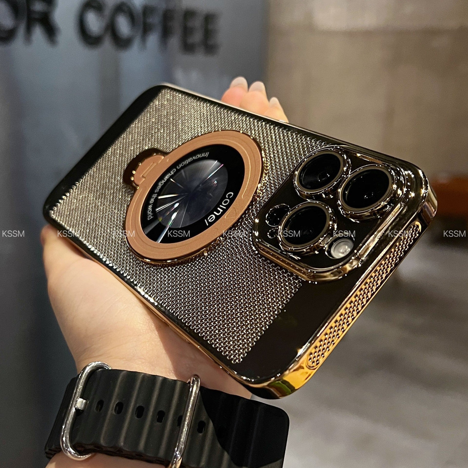 360° Rotierendes Ständer-Handyhülle mit fortschrittlicher Wärmeableitung und Unterstützung für magnetisches Laden