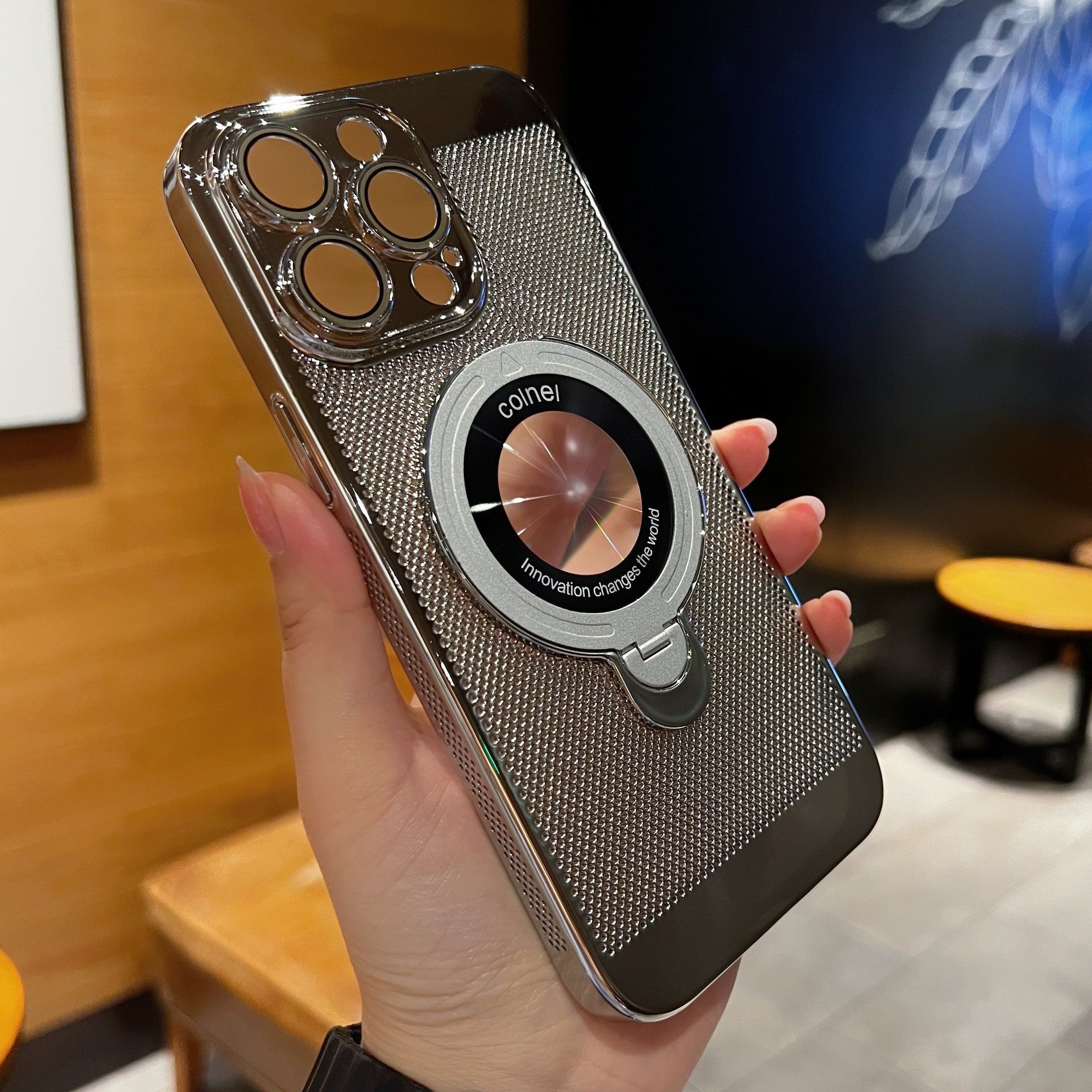 360° Rotierendes Ständer-Handyhülle mit fortschrittlicher Wärmeableitung und Unterstützung für magnetisches Laden