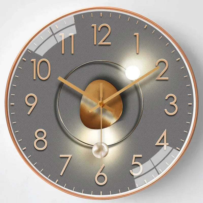 Stille klassische Wanduhr | Nicht-tickendes elegantes Zeitmessgerät für Schlafzimmer und Büro