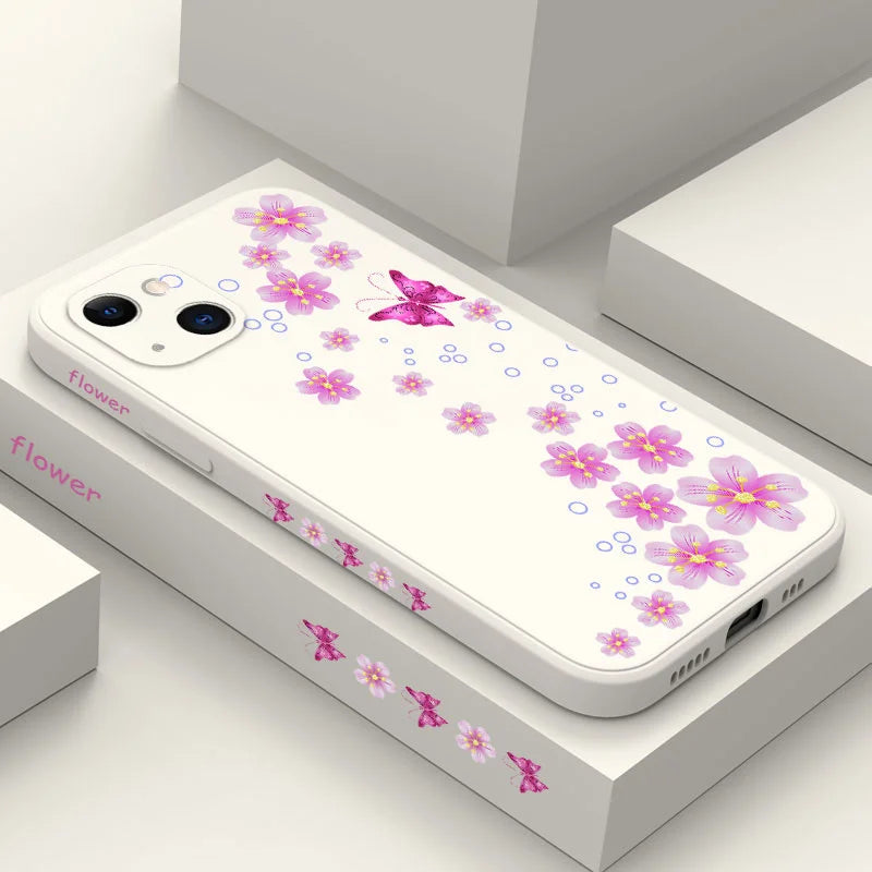 Pflanzen Blume Silikon iPhone Stoßfest Hülle