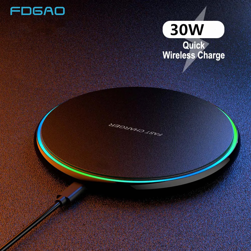 30W Schnelles Wireless Ladepad | Premium USB-C MagSafe Ladegerät für Apple iPhone, Samsung & Android