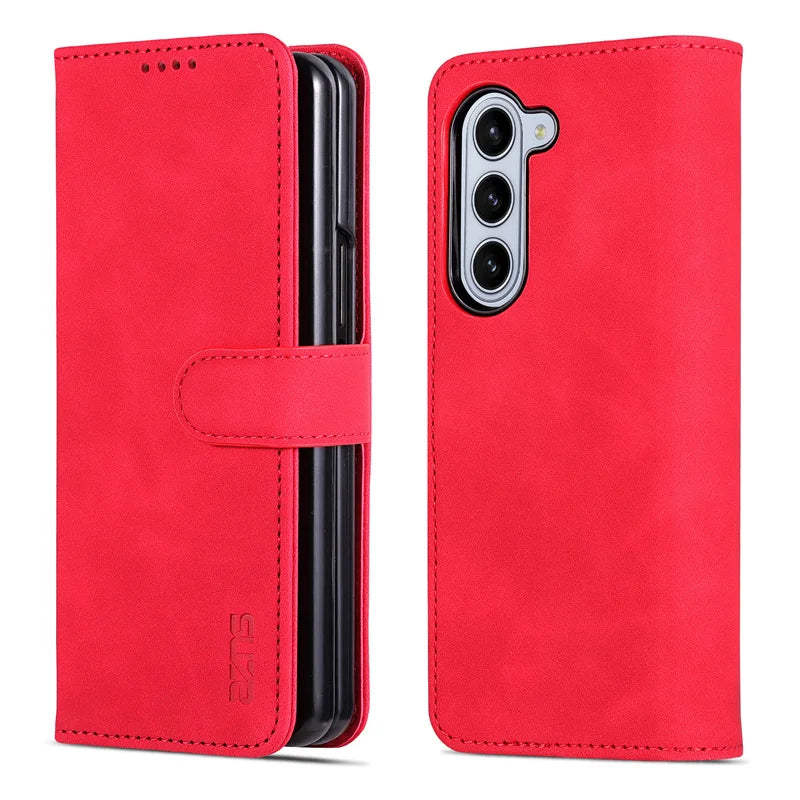 Leder Flip Cover Samsung Z Fold Magnetische Brieftasche Hülle