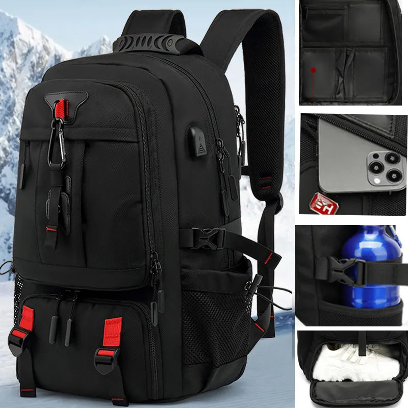Tech Trek Pro 50-80L – Der ultimative Rucksack mit USB-Ladeanschluss | Langlebig & Geräumig