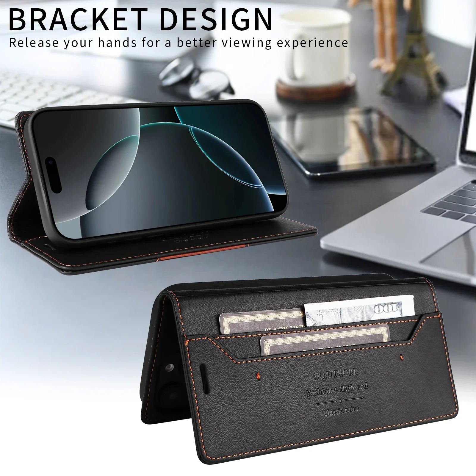 RFID Flip Leder Samsung S25/S24/S23 Magnetische Brieftaschenhülle