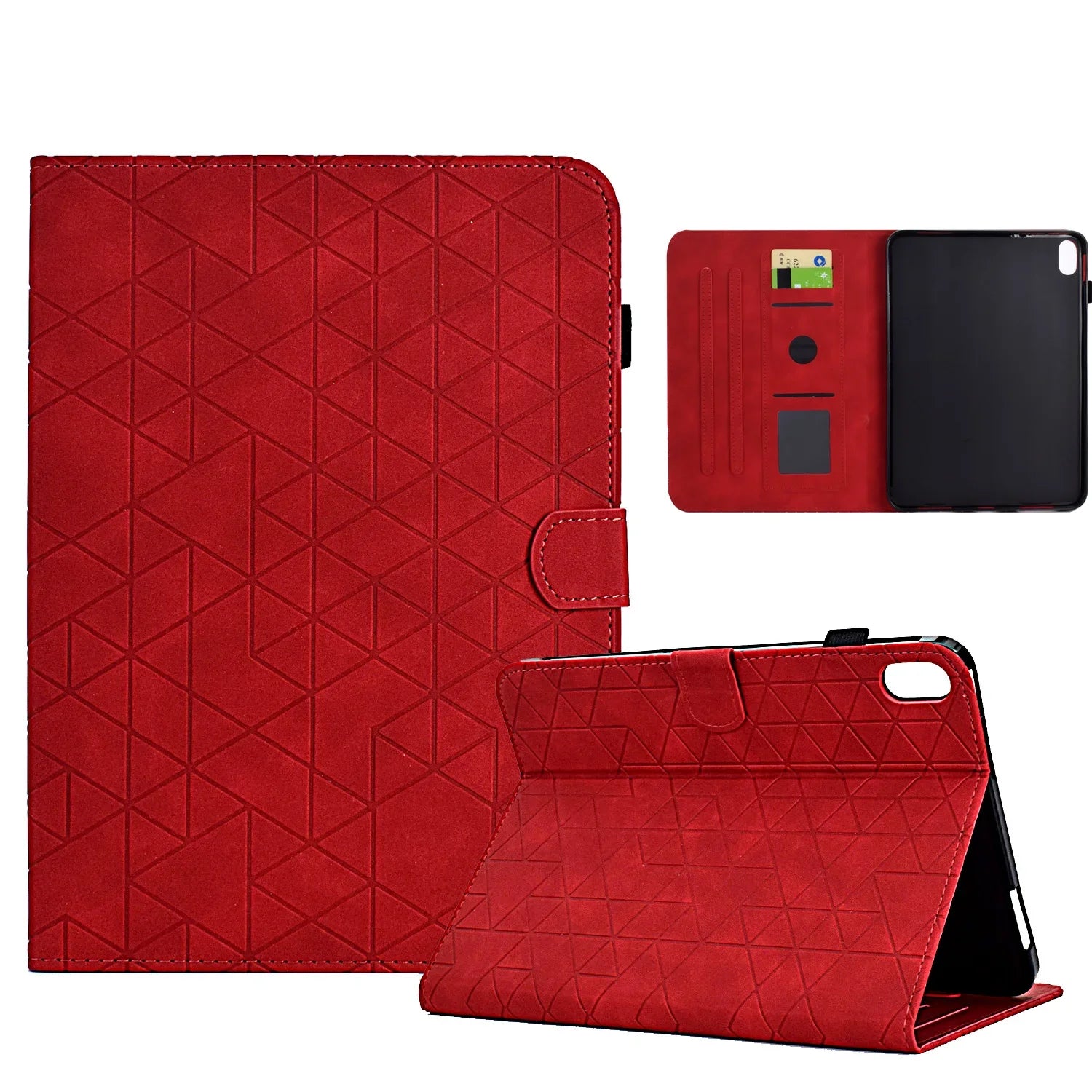 Flip Leder Wallet Case für iPad 10. Generation 2022 10,9, iPad Air 5/4, Pro 11, Mini 6 - Kartensteckplatz, Stoßfest, Sturzsicher Tablet Cover