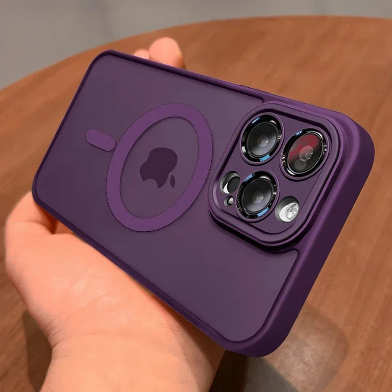 Luxus Matte Armor MagSafe Hülle für iPhone