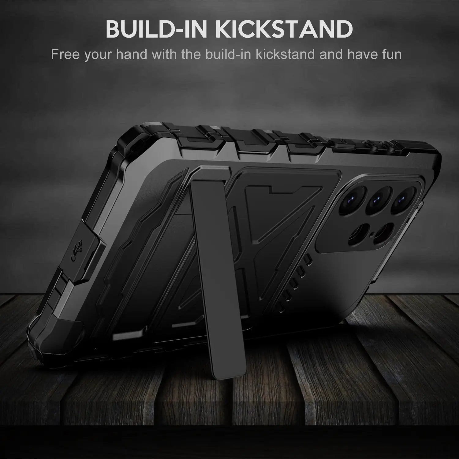 Robuste Aluminiumlegierung 360° Rundumschutz Kickstand Hülle für Samsung Galaxy S23 Ultra