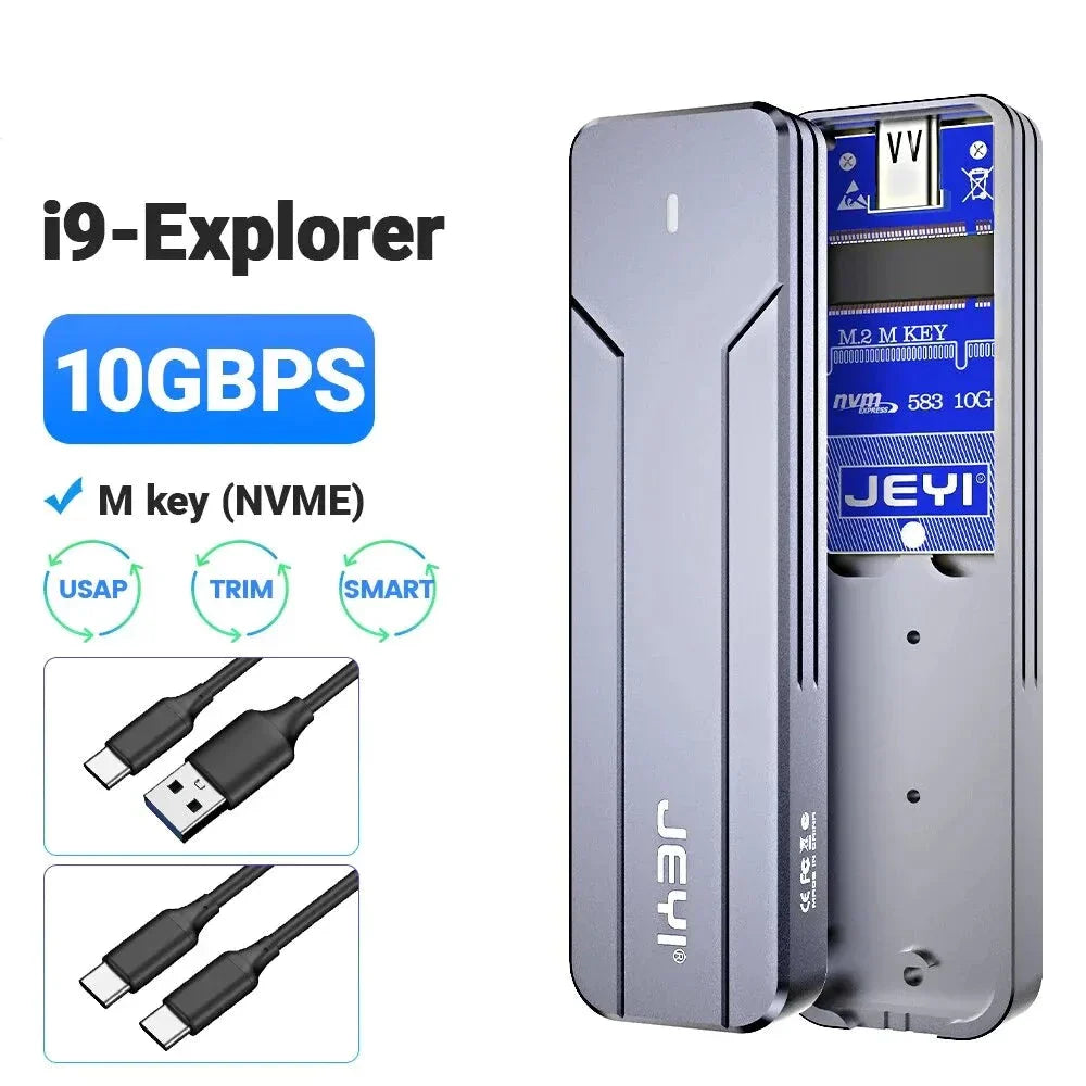 AlumSwift | M.2 NVMe/SATA SSD Gehäuse | USB 3.2 Gen 2 | Aluminium Gehäuse.