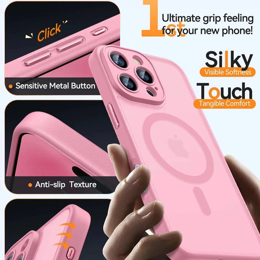 Hybrid Schockfeste iPhone Matte Transparente MagSafe Hülle