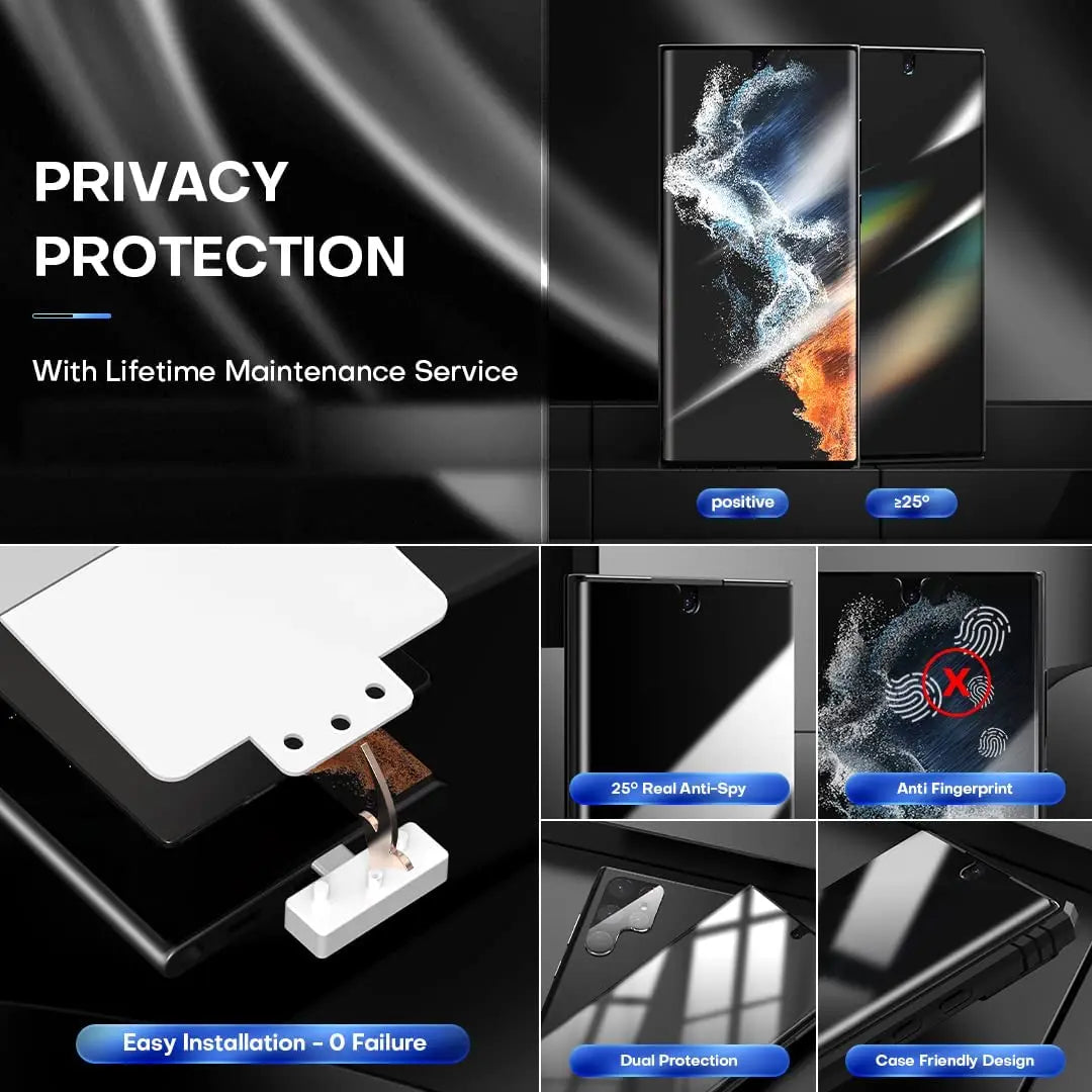 Ultra Privacy Anti-Spion-Displayschutz für Samsung Galaxy S23 Ultra