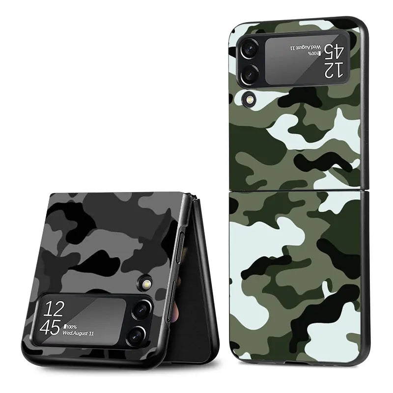 Camouflage Rückabdeckung Samsung Z Flip Stoßsichere Schutzhülle