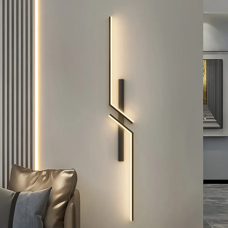 Moderne kreative Streifen-LED-Wandlampe - Minimalistische Schlafzimmer-Nachttischlampe