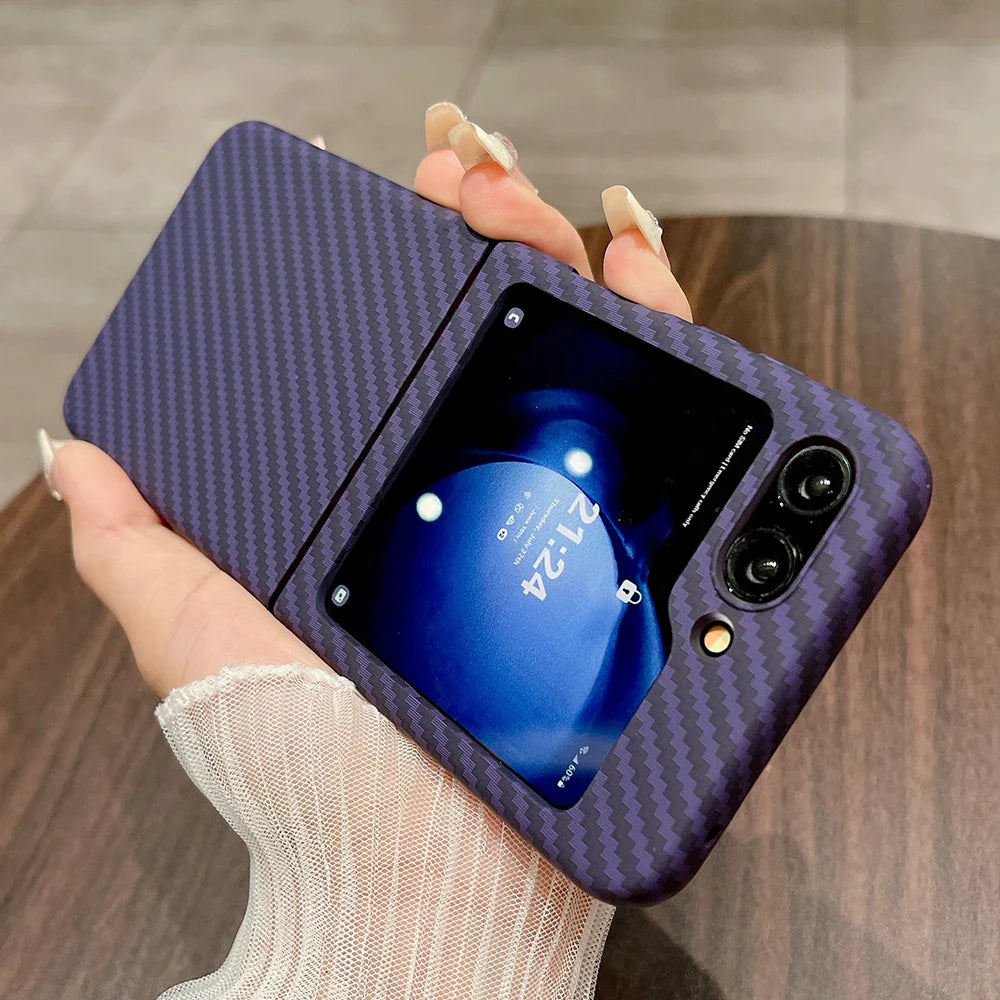 Carbon Fiber Samsung Z Flip Schlagfeste Schutzhülle