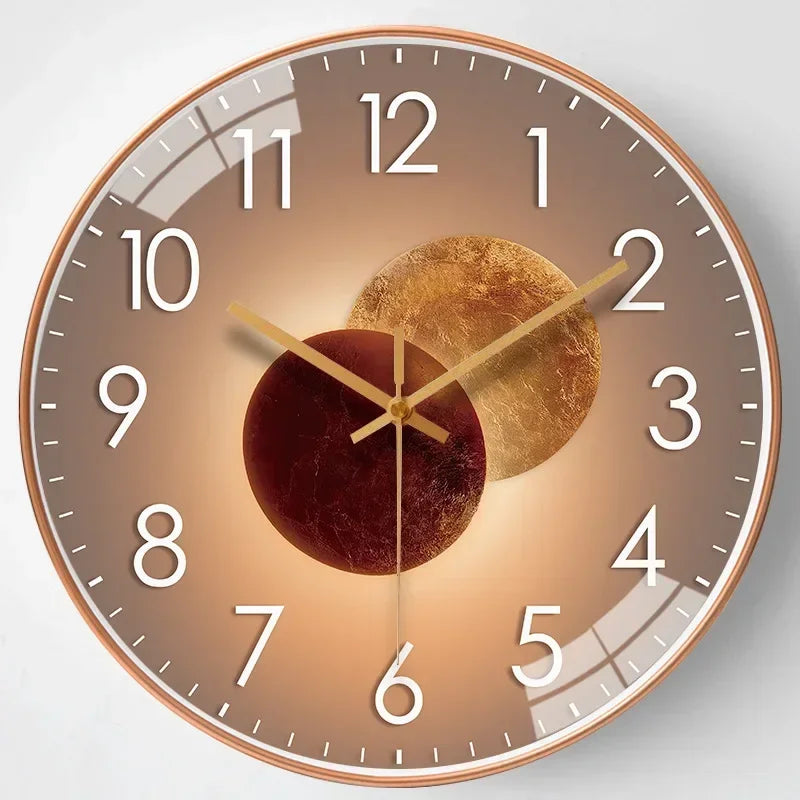 Stille klassische Wanduhr | Nicht-tickendes elegantes Zeitmessgerät für Schlafzimmer und Büro