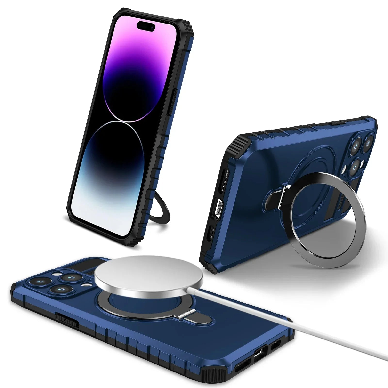 MagSafe iPhone 16/15 Ring Halter Magnetische Stoßfeste Hülle