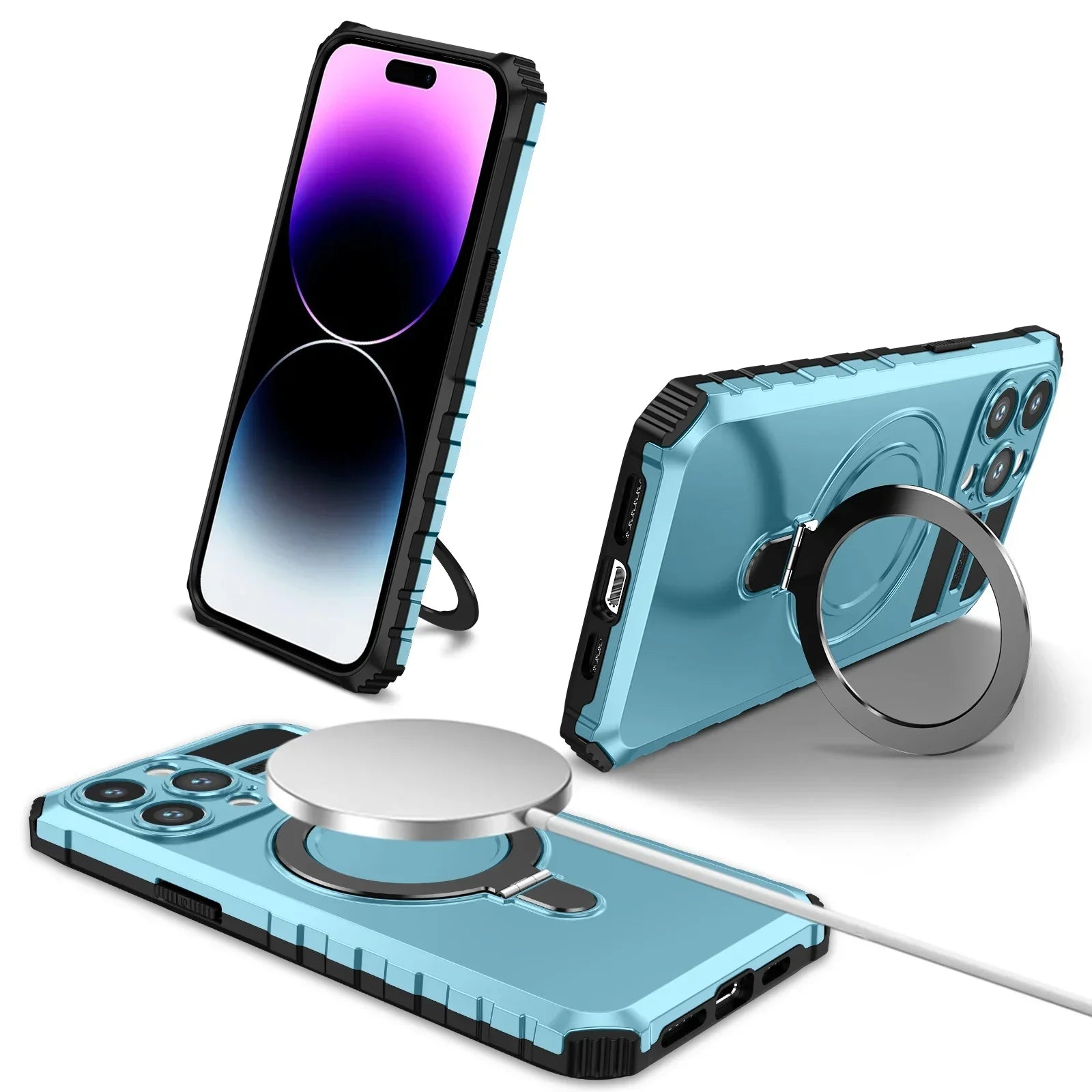 MagSafe iPhone 16/15 Ring Halter Magnetische Stoßfeste Hülle