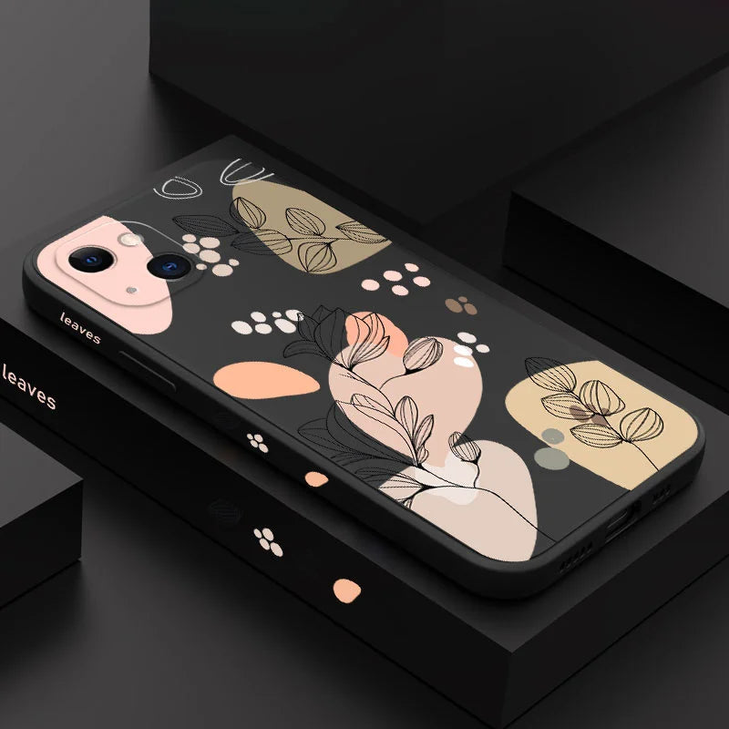 Pflanzen Blume Silikon iPhone Stoßfest Hülle
