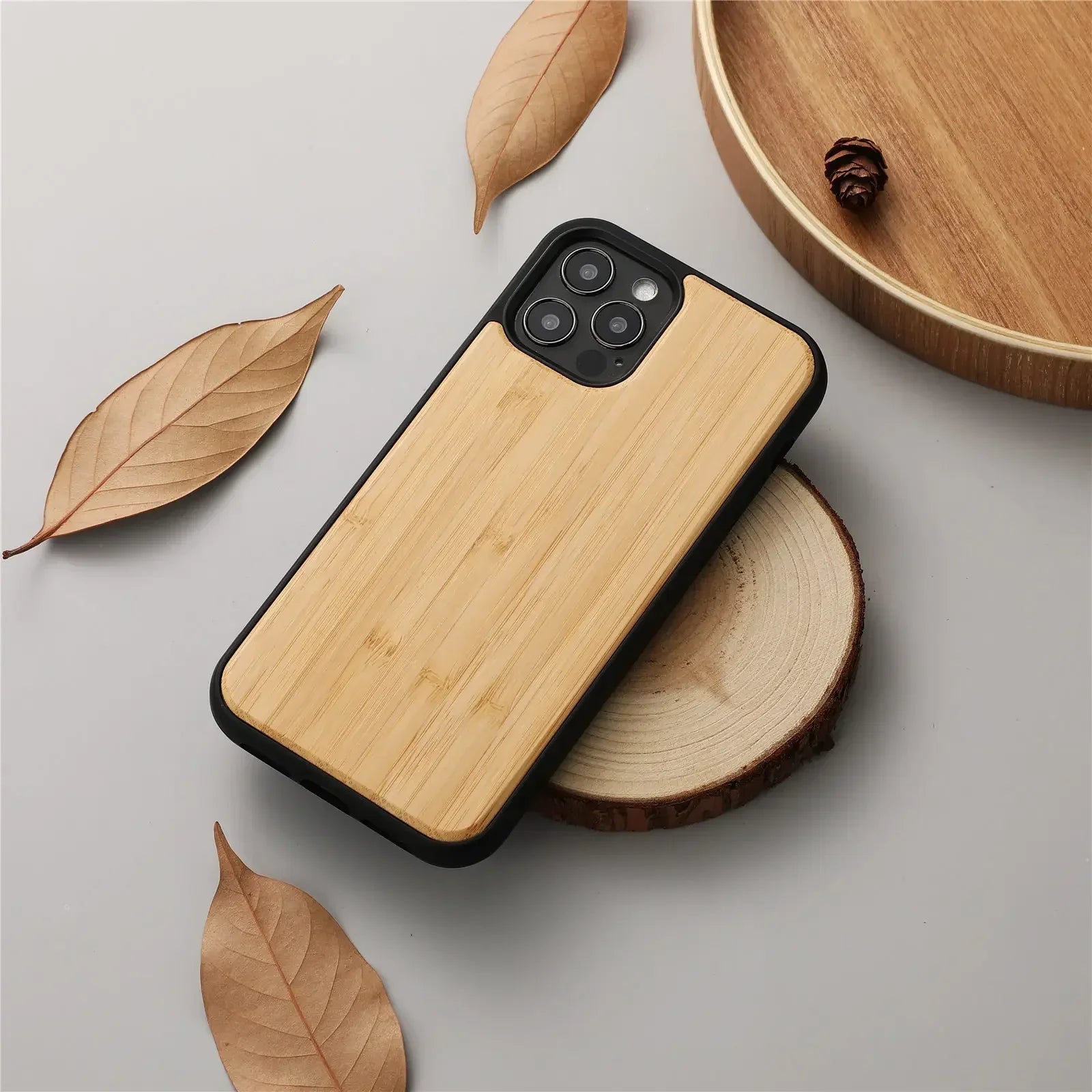 Echtes Holz Rücken Case für iPhone Echtes Bambus Walnuss Holz Hard Phone Case