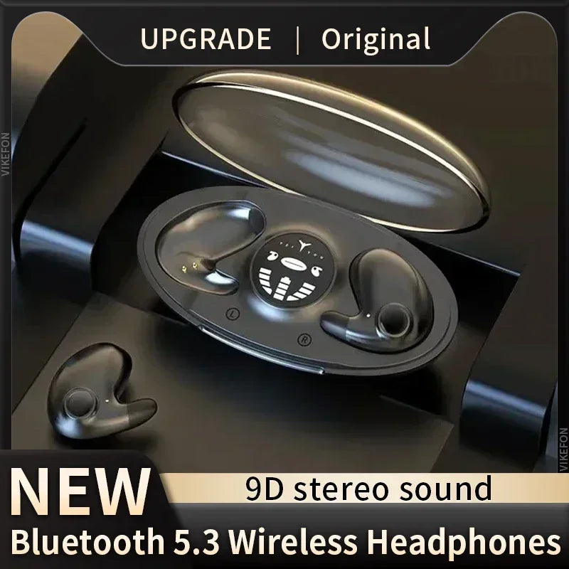 Unsichtbare Schlaf Wireless Ohrhörer TWS Bluetooth 5.3 Kopfhörer IPX5 wasserdichte Sport-Ohrhörer