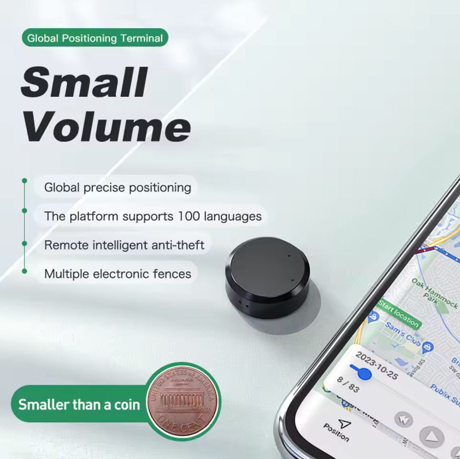 Kompakter Echtzeit GPS Tracker für Fahrzeuge, Kinder & Haustiere