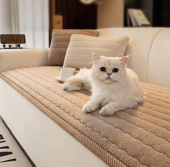 PolyesPlush Sofabezug | Rutschfester Überzug für Haustiere