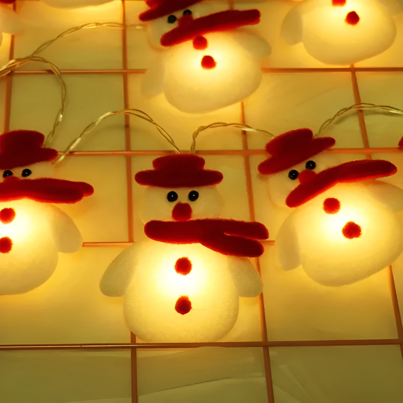 Schneemann Lichterkette | LED Weihnachtsbeleuchtung Außen