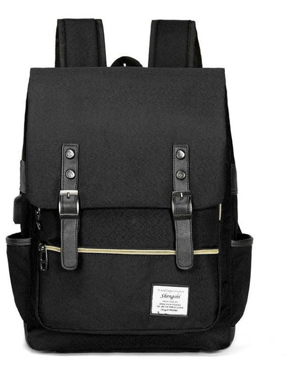 Vintage Laptop Rucksack mit USB – Schulrucksack für Uni, Reisen & Alltag, 15.6 Zoll