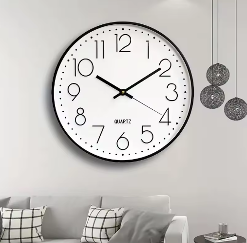 PureTime | 8 Zoll Wanduhr – Geräuschlos & Präzise