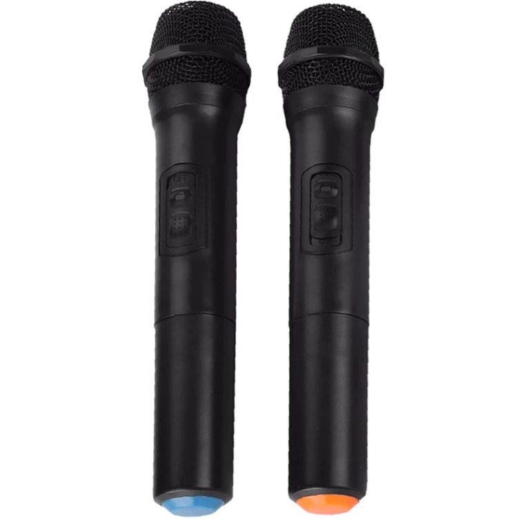 Professionelles VHF kabelloses Mikrofon-Set mit 2 Handmikrofonen und Empfänger – Kabelloses Karaoke- & Präsentationsmikrofon