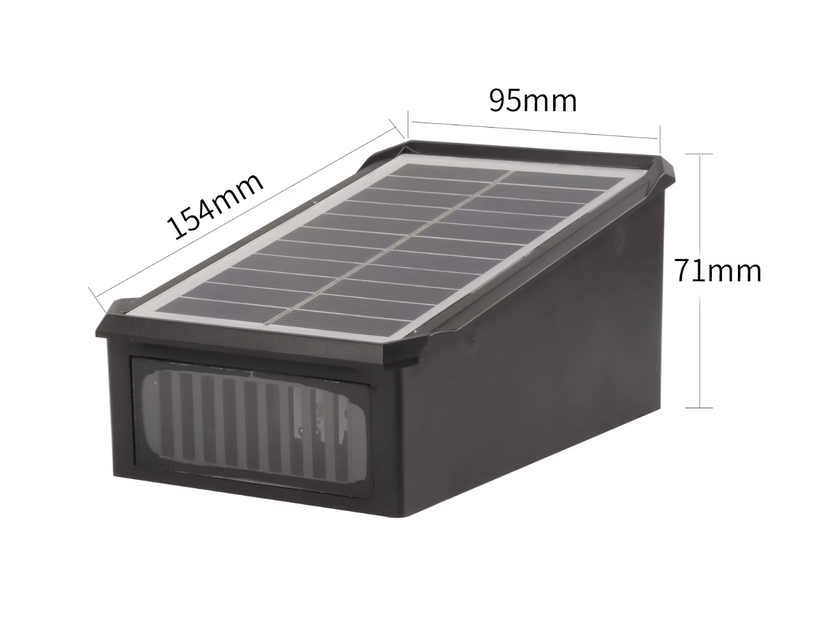 Mehrfarbige Solar-Wandleuchte | 4-seitige RGB-Solar-Wandleuchte
