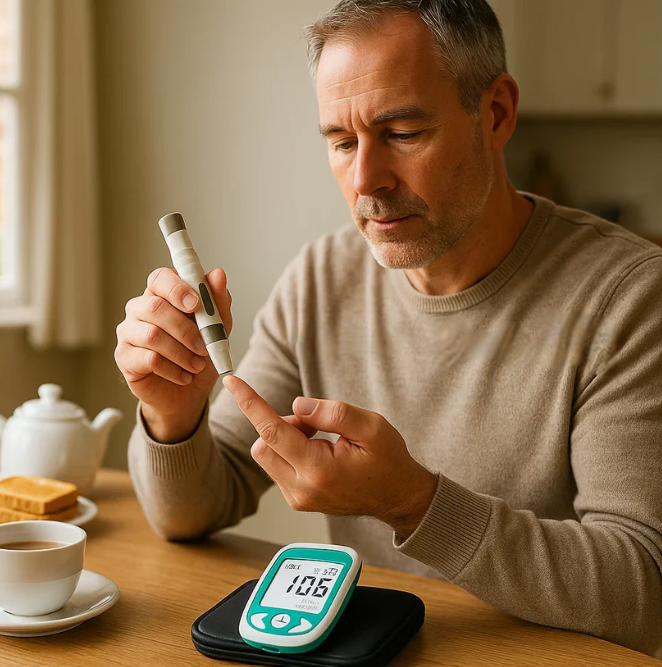 Multifunktions-Testkit für Blutzucker, Harnsäure und Cholesterin