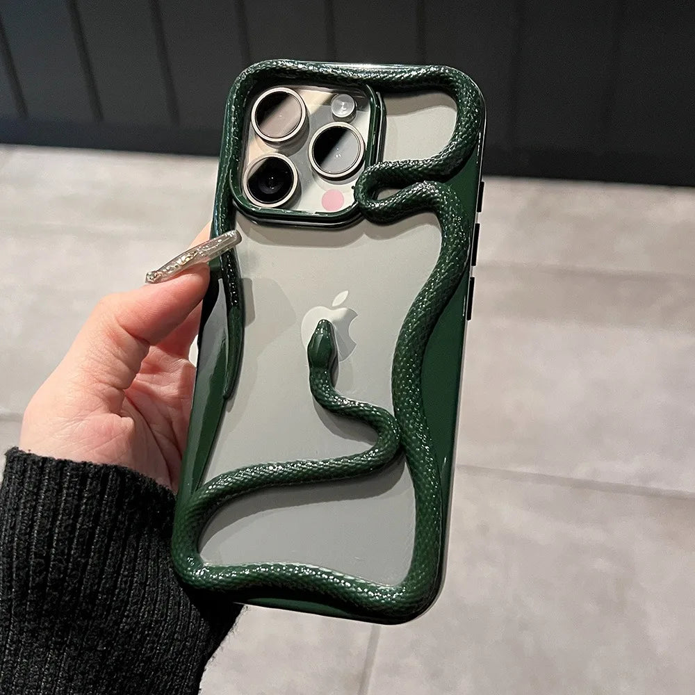 Luxus 3D Schlange elektroplattierte Handyhülle