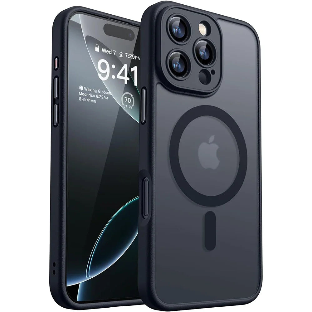 Schockfeste Hybrid iPhone MagSafe Matte Transparente Hülle