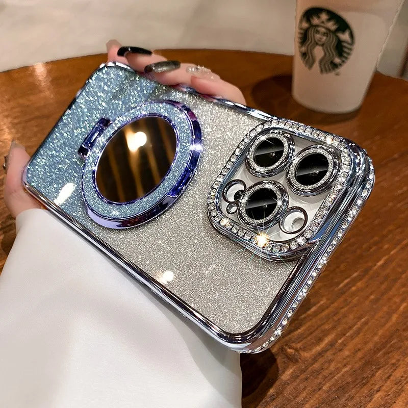 Diamond Glitter iPhone Magsafe Clear Case