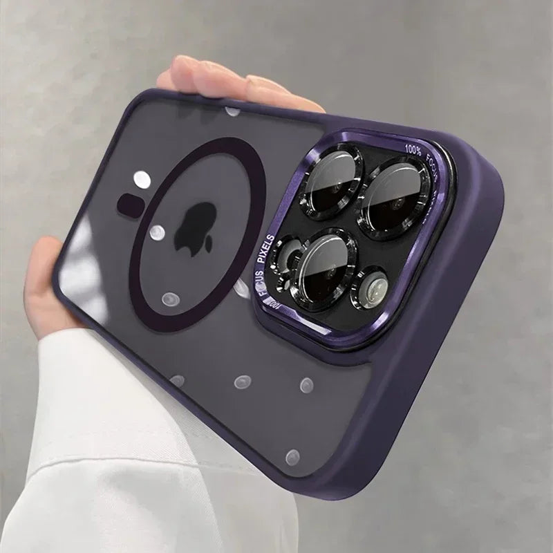 Luxuriöse Magnetische Metall Objektiv Schutz Hülle Für iPhone